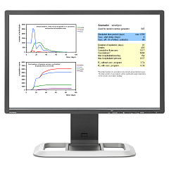 Scenario simulation of epidemics dynamics